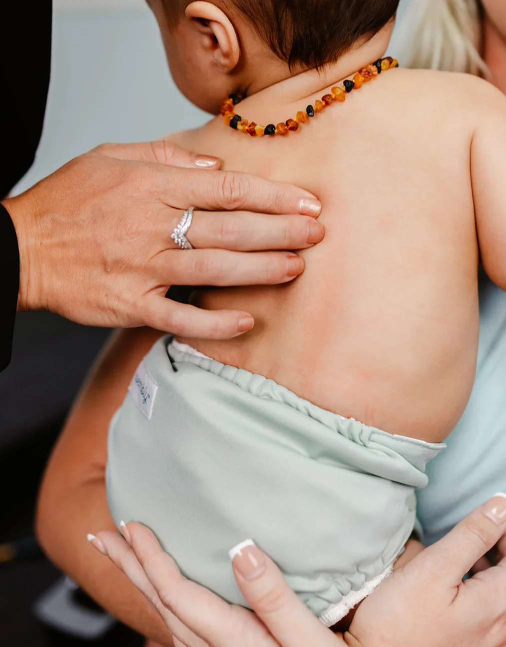 baby getting a gonstead adjustment